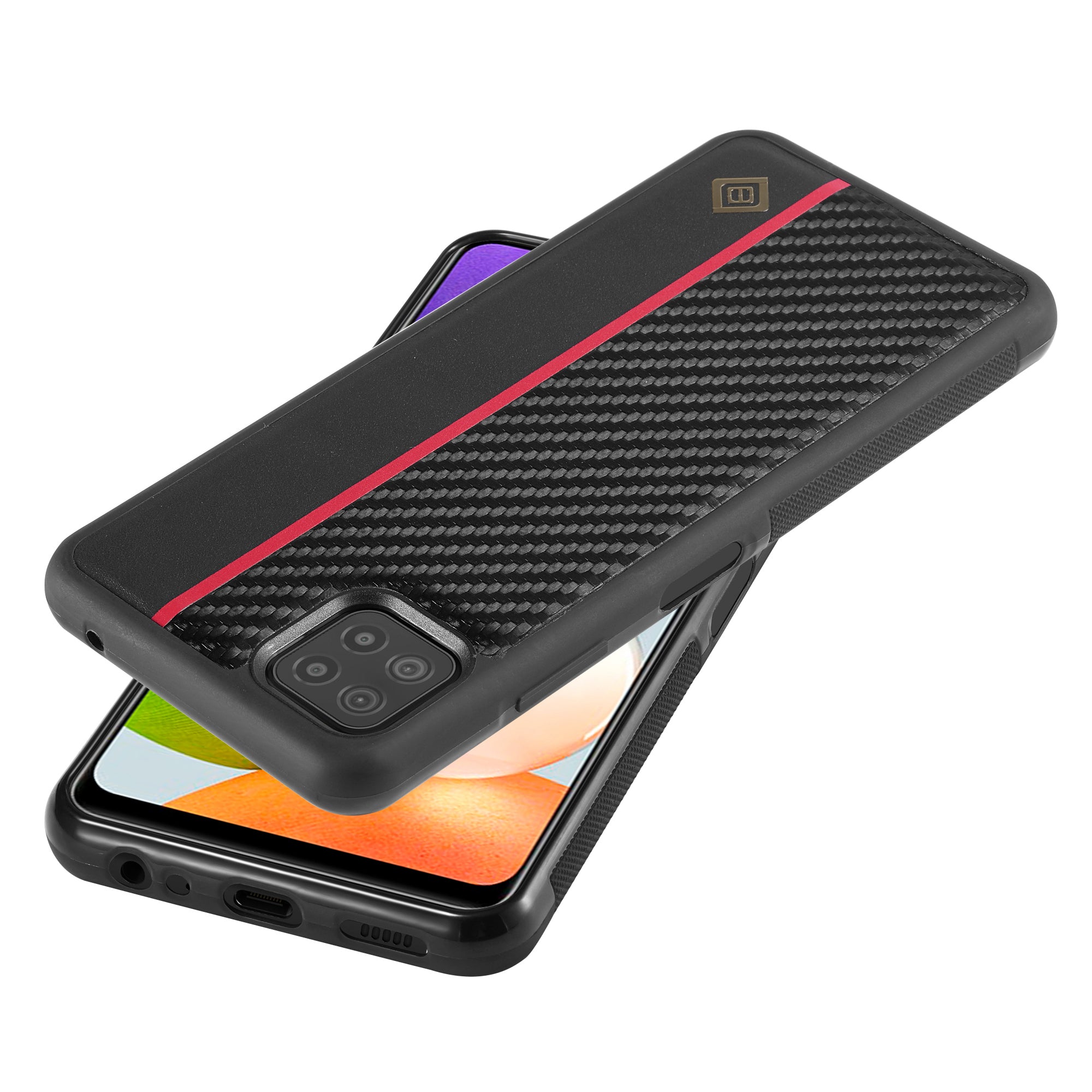 LC.IMEEKE Cell Phone Case for Samsung Galaxy A22 5G (EU Version) , Carbon Fiber Texture Leather+TPU+EVA Slim Cover LC.IMEEKE Cell Phone Case for Samsung Galaxy A22 5G (EU Version) , Carbon Fiber Texture Leather+TPU+EVA Slim Cover
